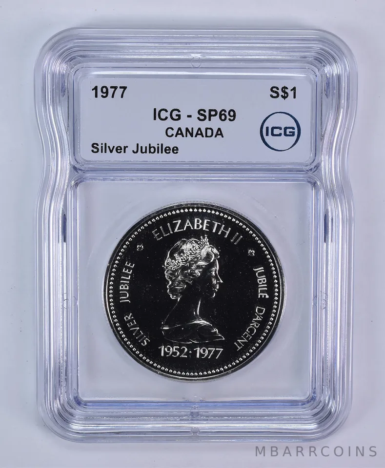 1977 Canada 1 Dollar Silver Silver Jubilee SP69 ICG