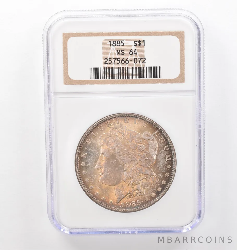 1885 Morgan Silver Dollar MS64 NGC Beautiful Tone *6209