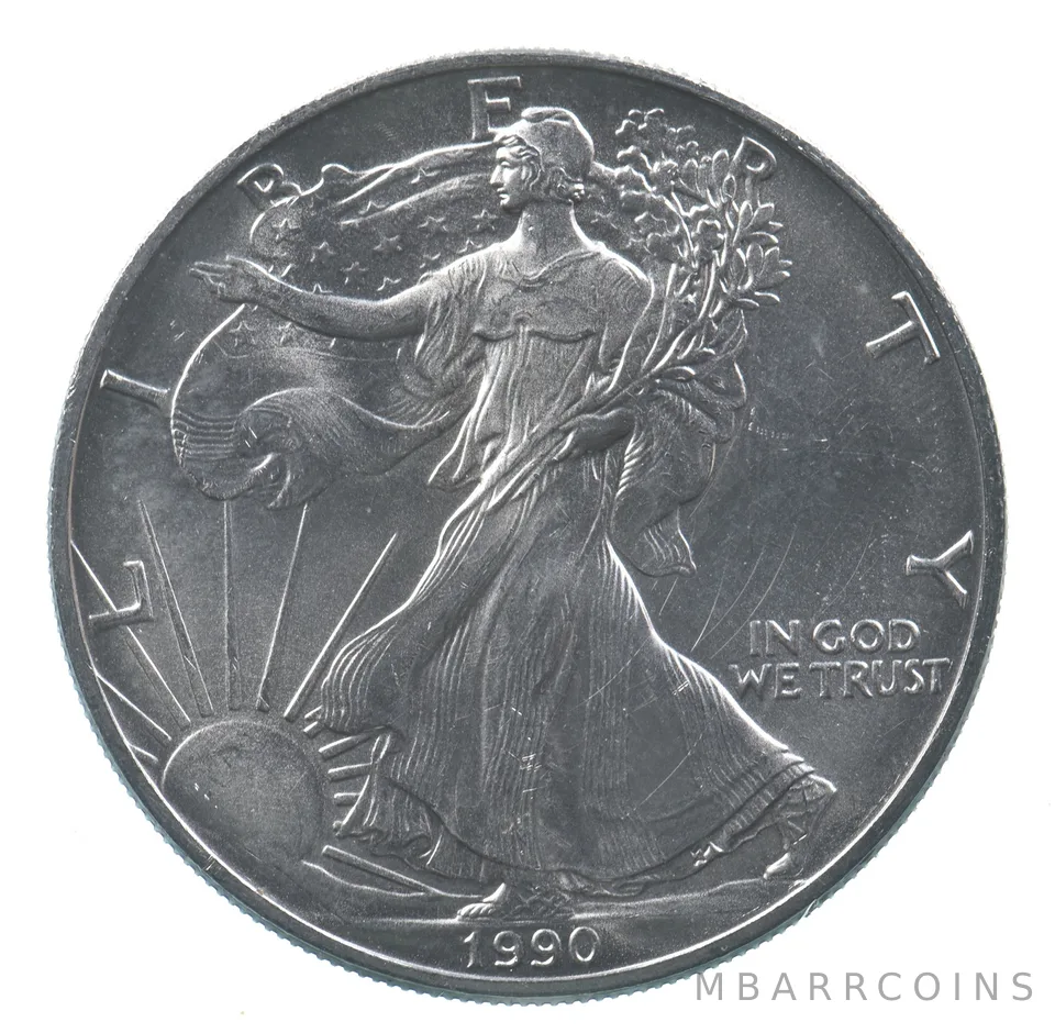 Better Date 1990 American Silver Eagle 1 Troy Oz .999 Fine Silver *580