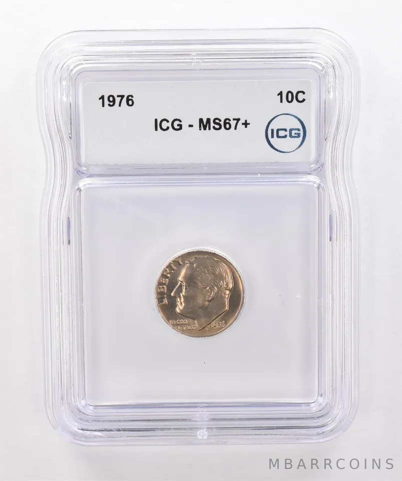 1976 Roosevelt Dime MS67+ ICG Beautiful Tone *2045