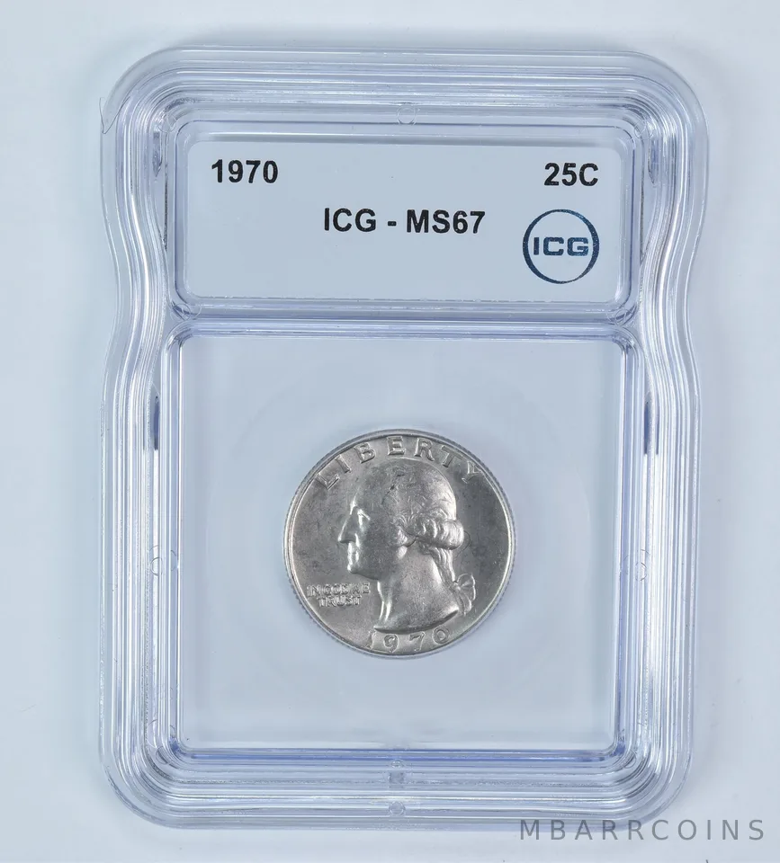 1970 Washington Quarter MS67 ICG