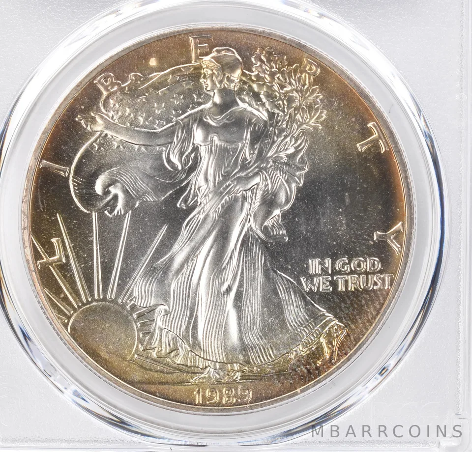 1989 American Silver Eagle MS68 PCGS Beautiful Tone *1204