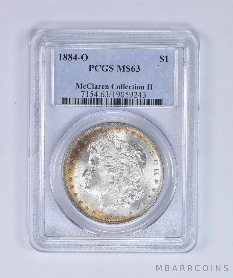 1884-O Morgan Silver $1 McClaren Collection II MS63 PCGS Peripheral Tone *8029