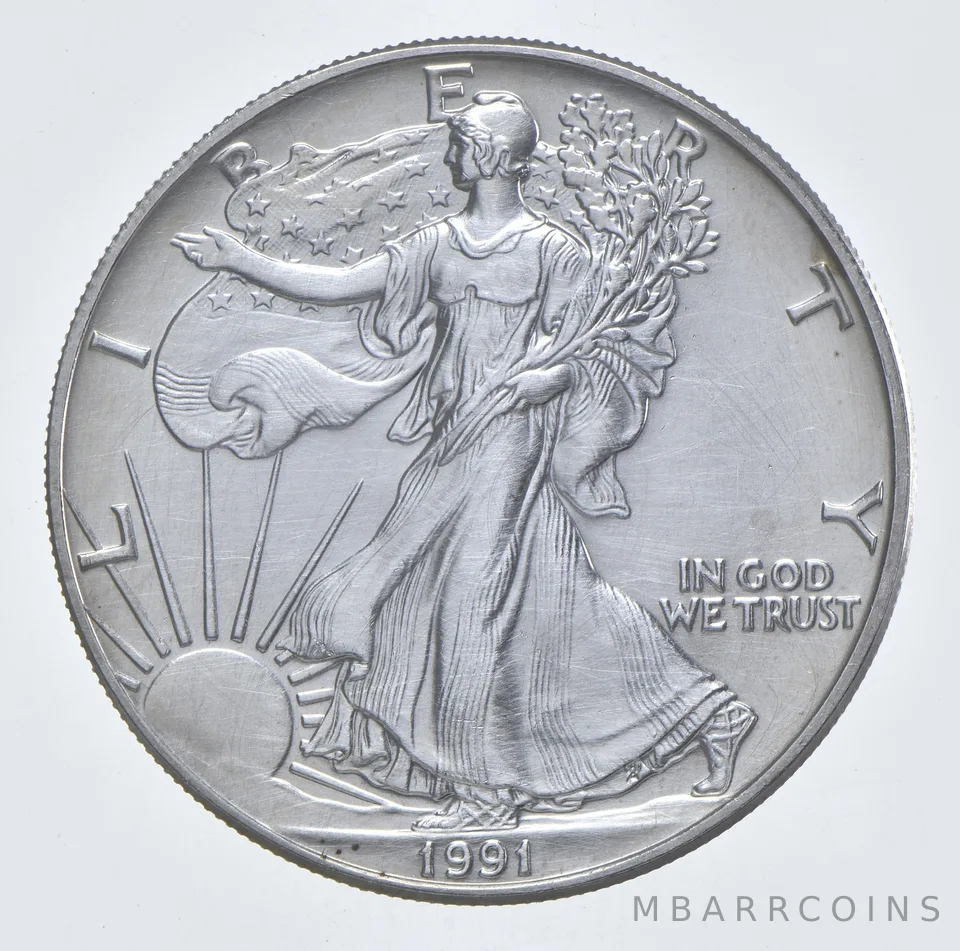 Better Date 1991 American Silver Eagle 1 Troy Oz .999 Fine Silver *445