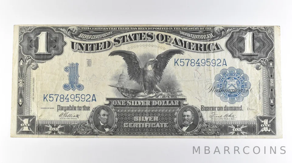 1899 $1 United States Black Eagle Silver Certificate Large Note FR#235 *0742