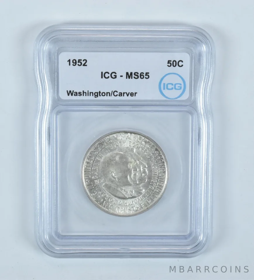 1952 Washington Carver Commemorative Half Dollar MS65 ICG