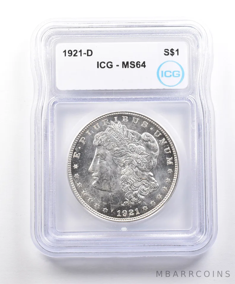 1921-D Morgan Silver Dollar MS64 ICG *3297