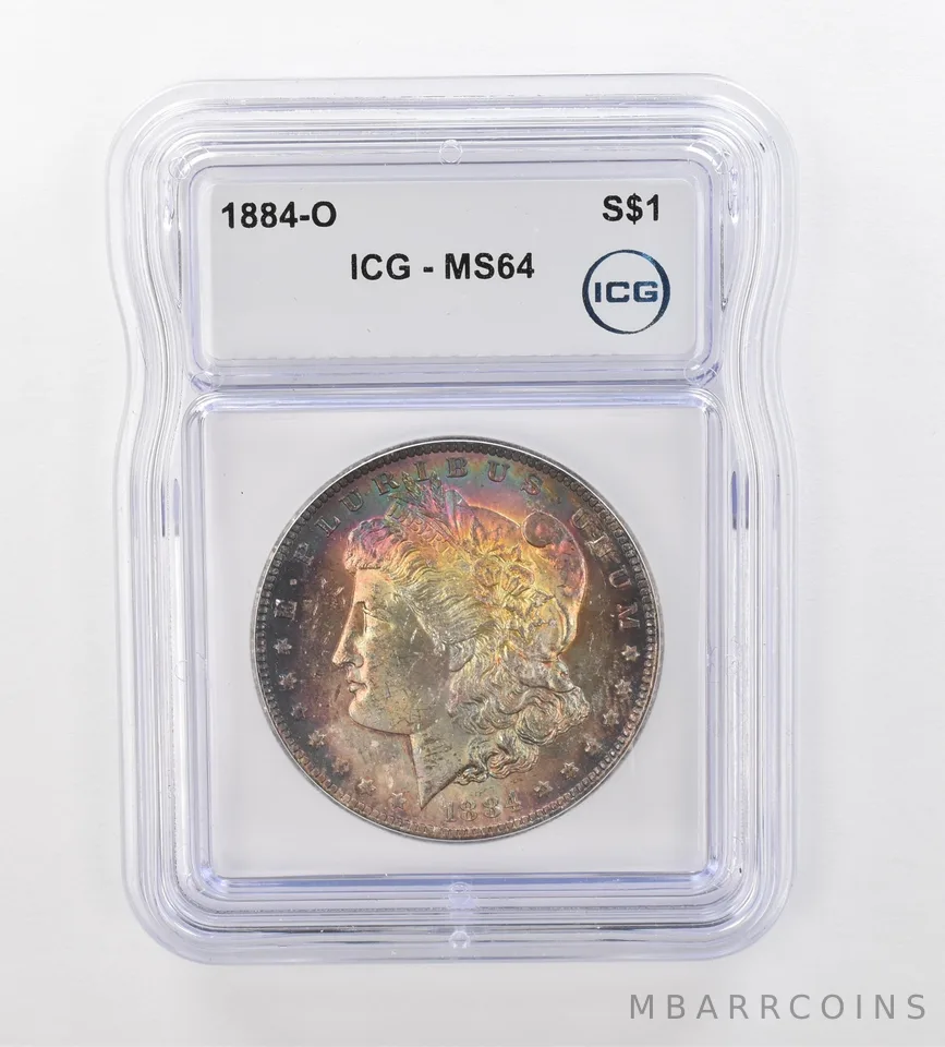 1884-O Morgan Silver Dollar MS64 ICG Beautiful Tone *0988