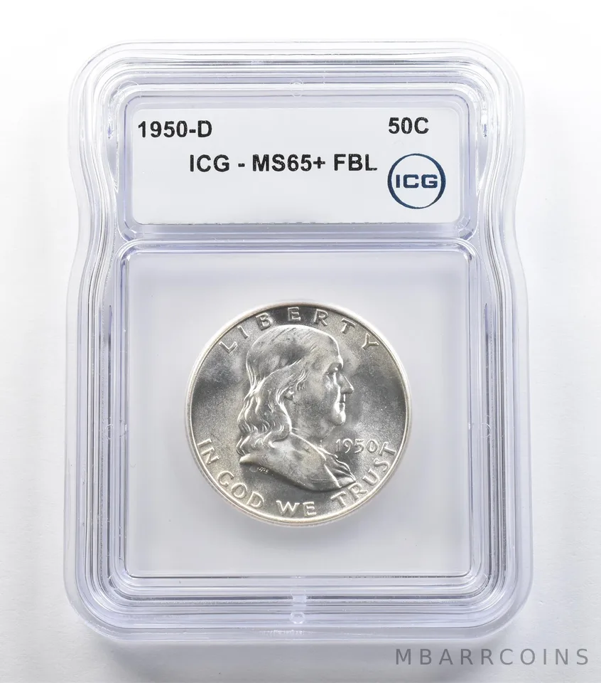 1950-D Franklin Half Dollar MS65+ FBL ICG *5431