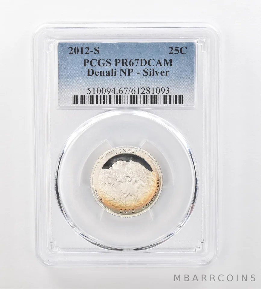 2012-S ATB Quarter Denali Silver PR67 DCAM PCGS Beautiful Tone *0944