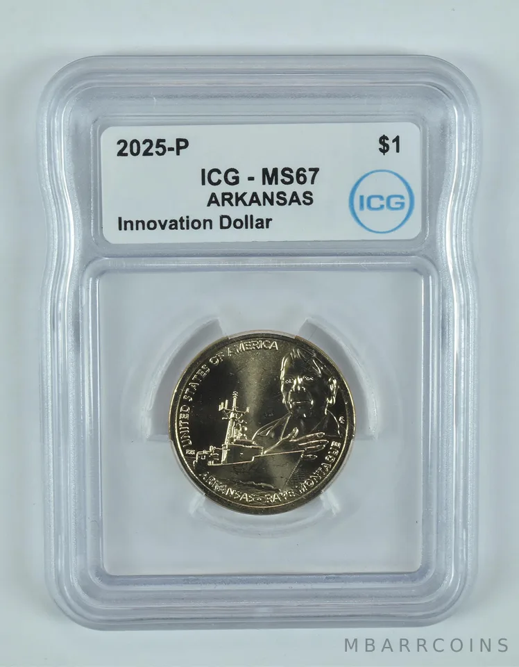 2025-P Innovation $1 Raye Montague Arkansas MS67 ICG