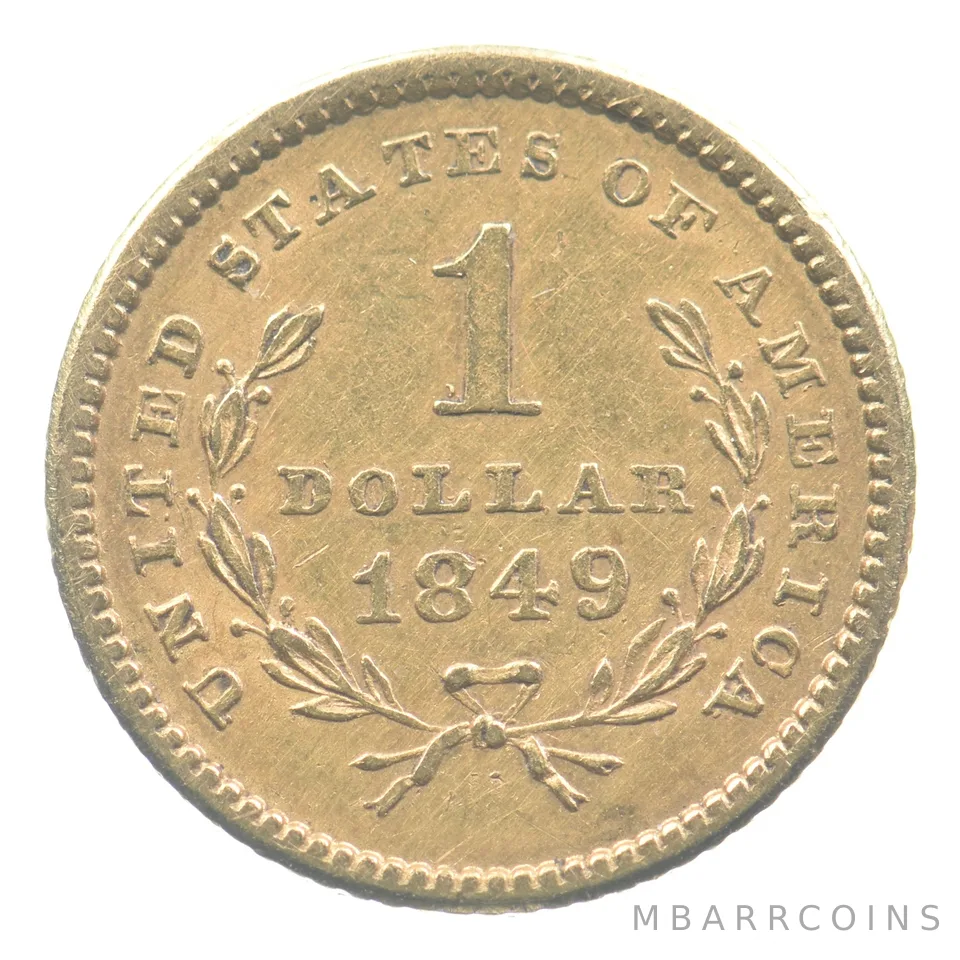 1849 $1 Liberty Head Gold Dollar No L a0335