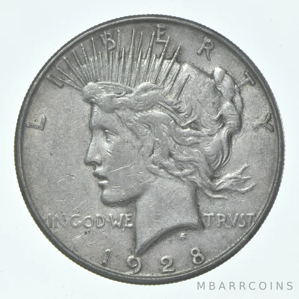 (1) XF 1928-S Peace Silver Dollar 90% - Extra Fine - San Francisco