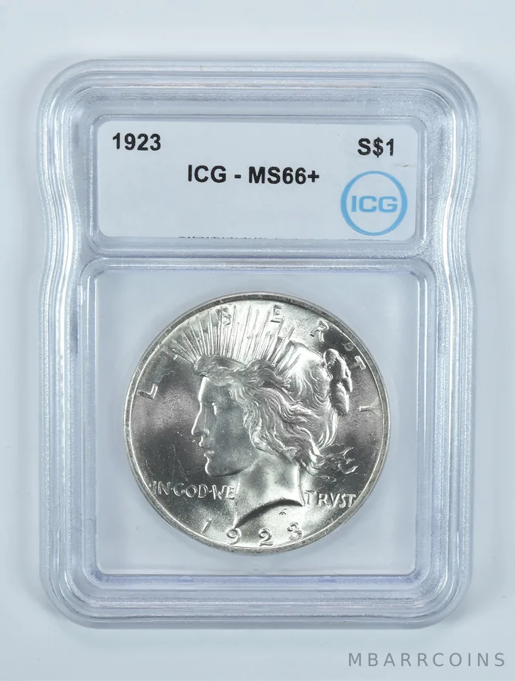 1923 Peace Silver Dollar MS66+ ICG *5790