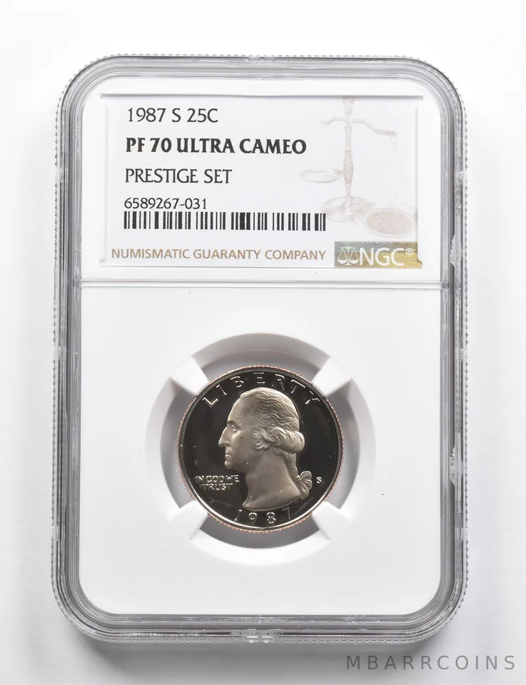 PF70 UCAM 1987-S Washington Quarter Prestige Set NGC RARE PEDIGREE *9760