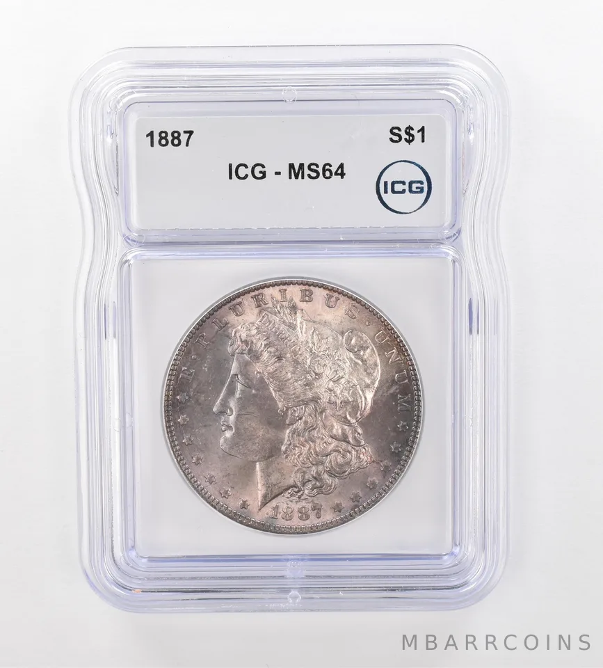 1887 Morgan Silver Dollar MS64 ICG Beautiful Tone *1005