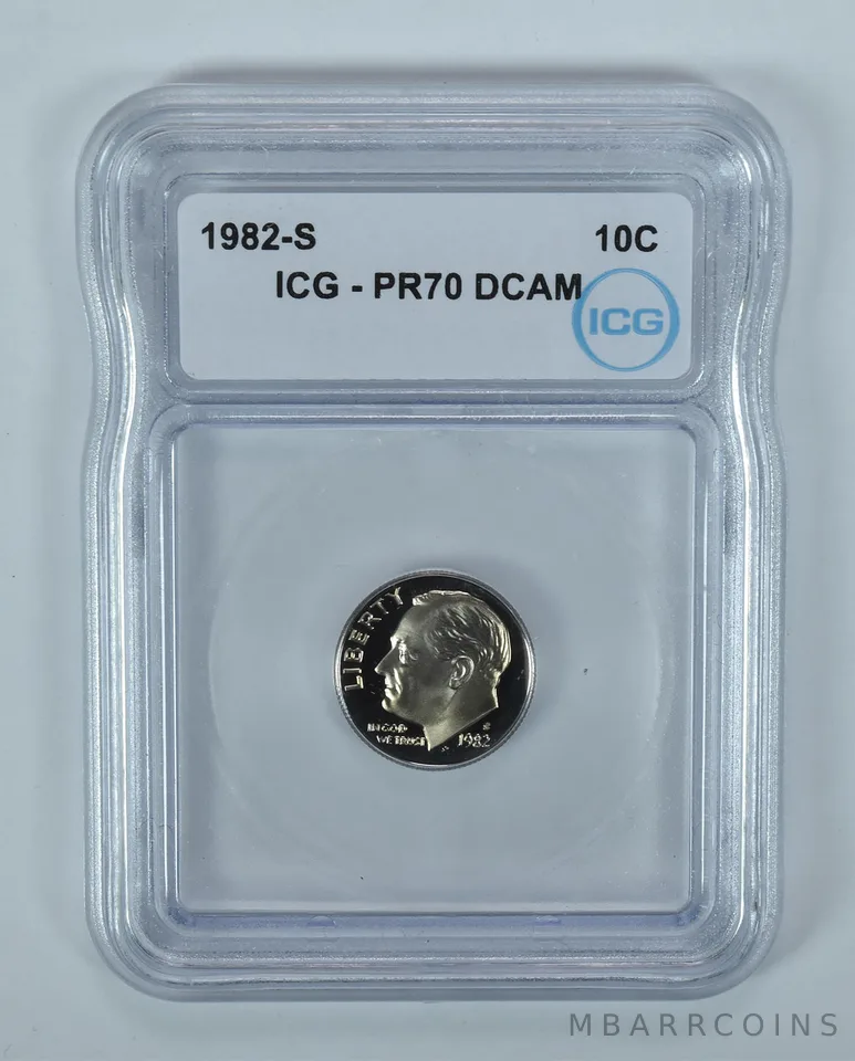 1982-S Roosevelt Dime PR70 DCAM ICG