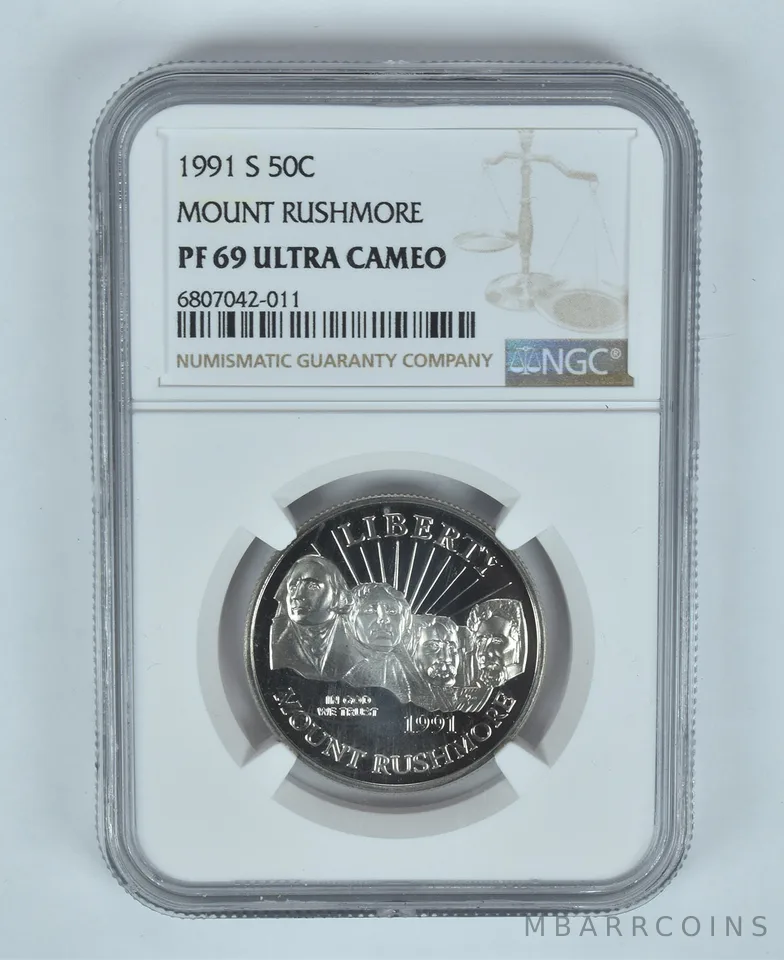 1991-S Mount Rushmore Commemorative Half Dollar PF69 UCAM NGC