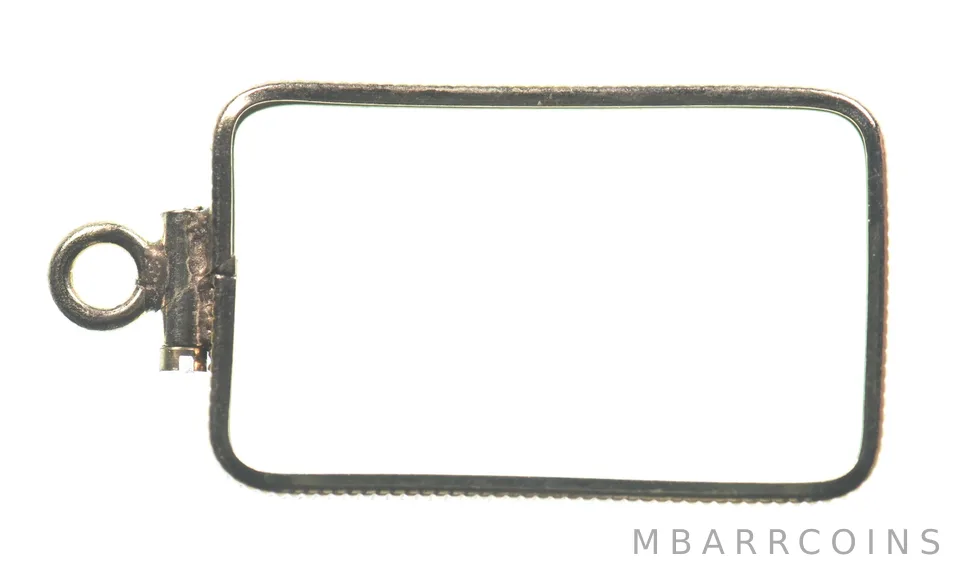 12K Gold Filled 25 MM Gold Bar Bezel Pendant Frame Edge *2113