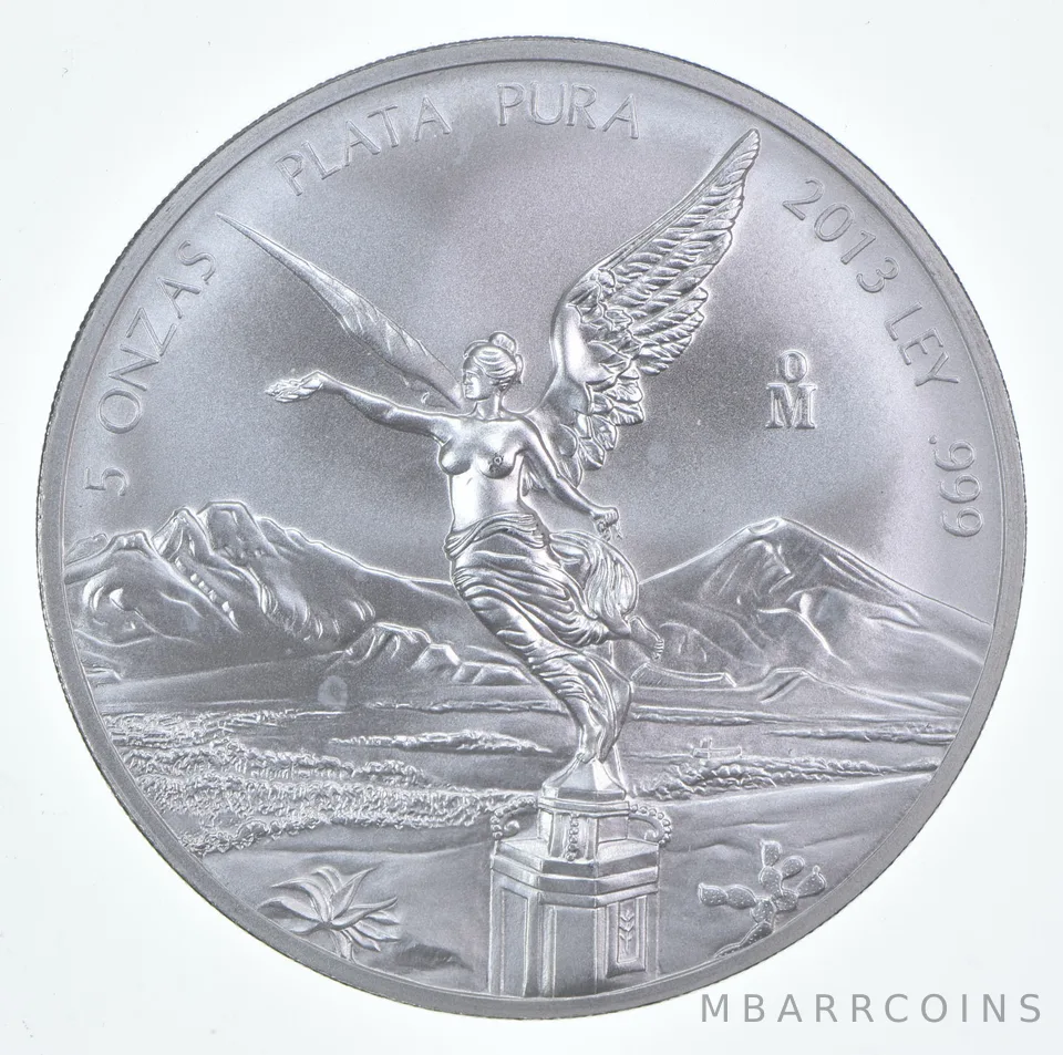 2013 Mo Mexico 5 Onza Silver Libertad