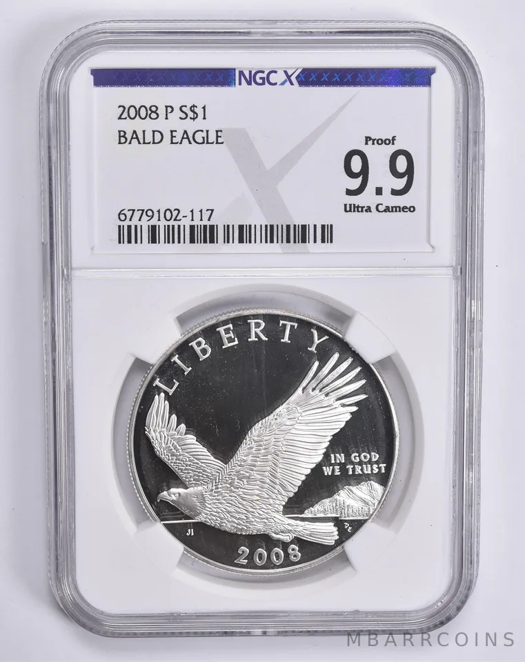 2008-P Bald Eagle Commemorative Dollar Proof 9.9 UCAM NGC X NGCX