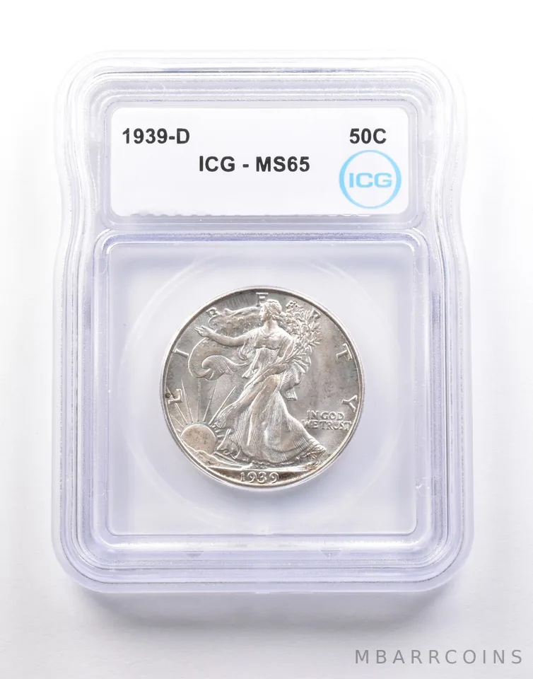 1939-D Walking Liberty Half Dollar MS65 ICG *5138