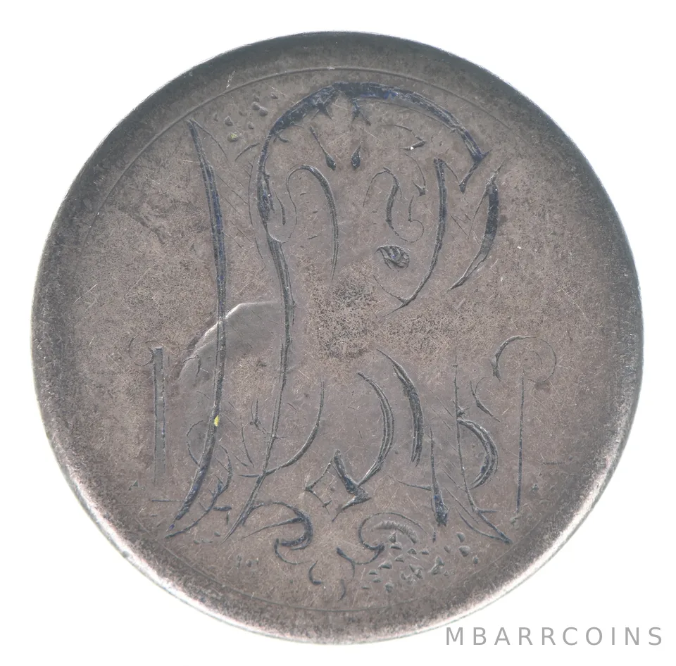 1872 Seated Liberty Quarter Love Token R a8581