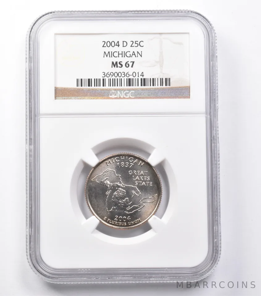 MS67 2004-D Washington State Quarter Michigan NGC a5422