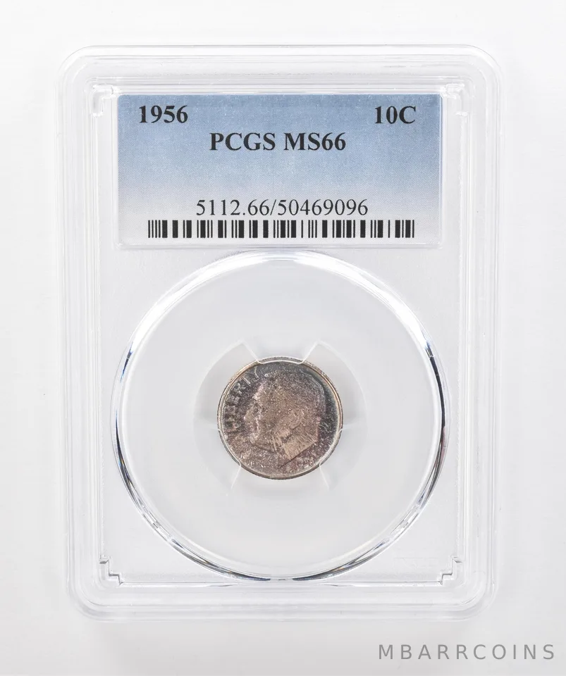 1956 Roosevelt Dime MS66 PCGS Beautiful Tone *1416