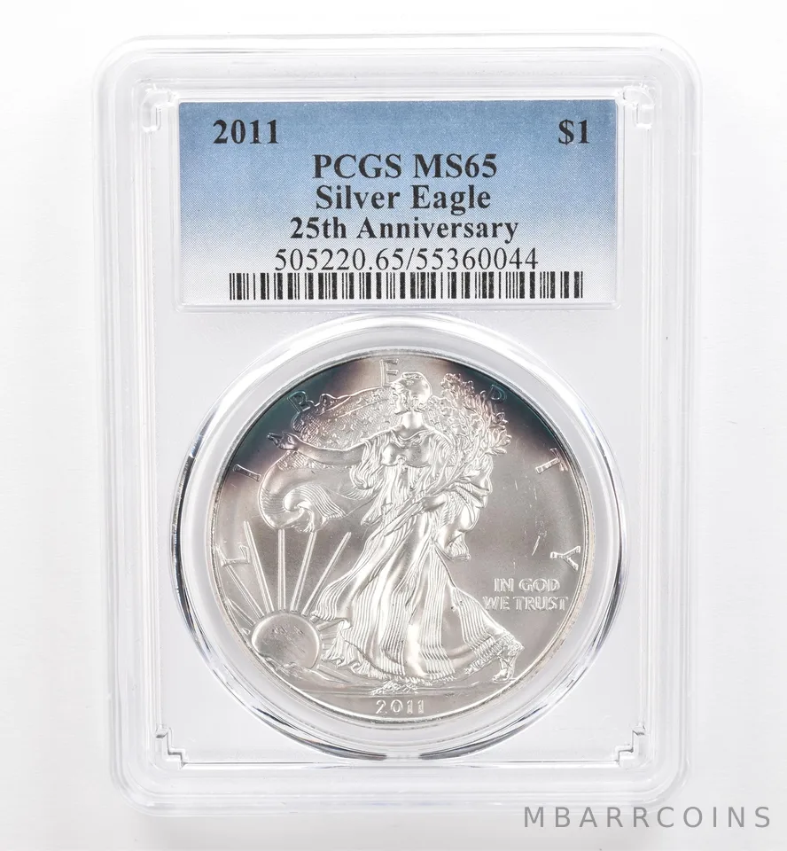 2011 American Silver Eagle MS65 PCGS Beautiful Tone *9517