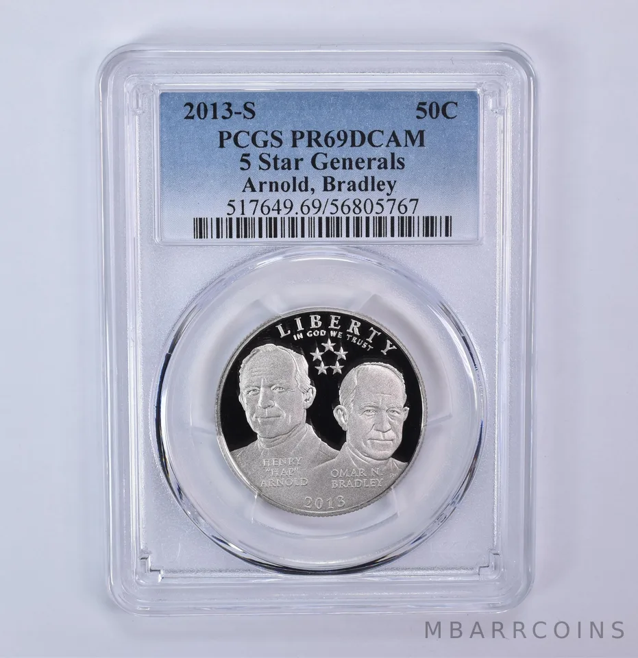 2013-S 5 Star Generals Commemorative Half Dollar PR69 DCAM PCGS