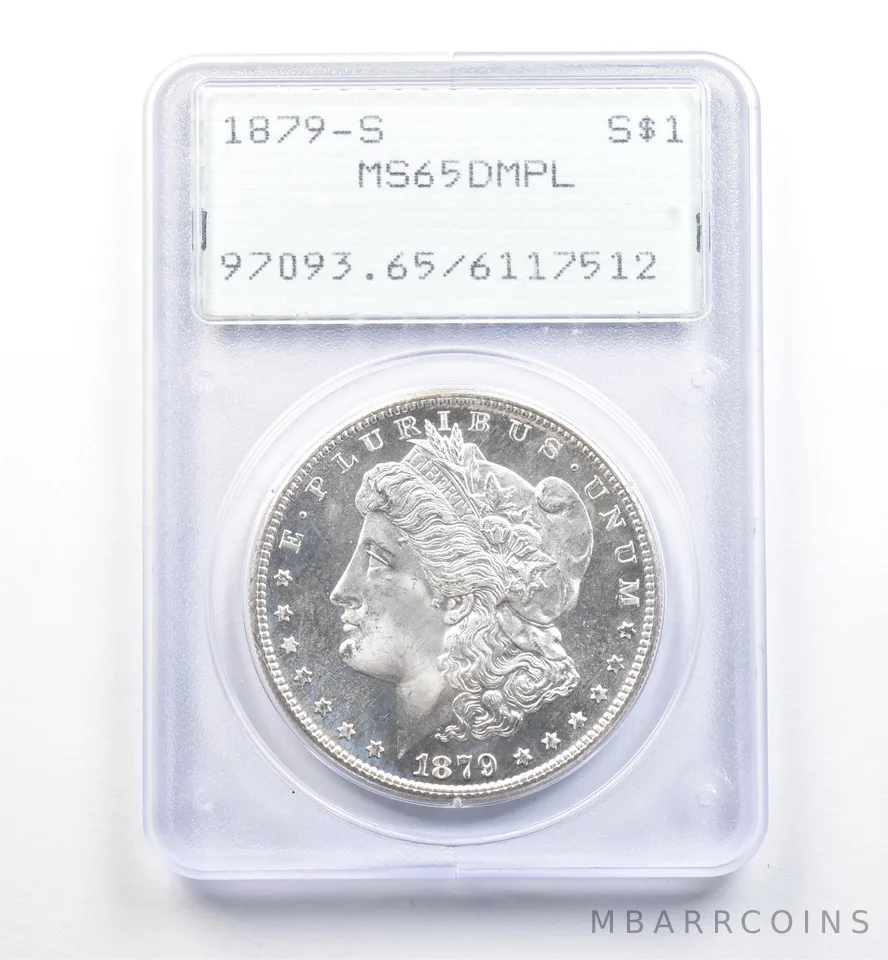 1879-S Morgan Silver Dollar MS65 DMPL PCGS Rattler *9866