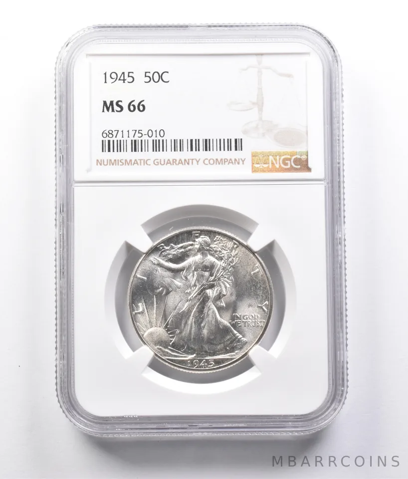 1945 Walking Liberty Half Dollar MS66 NGC *7143