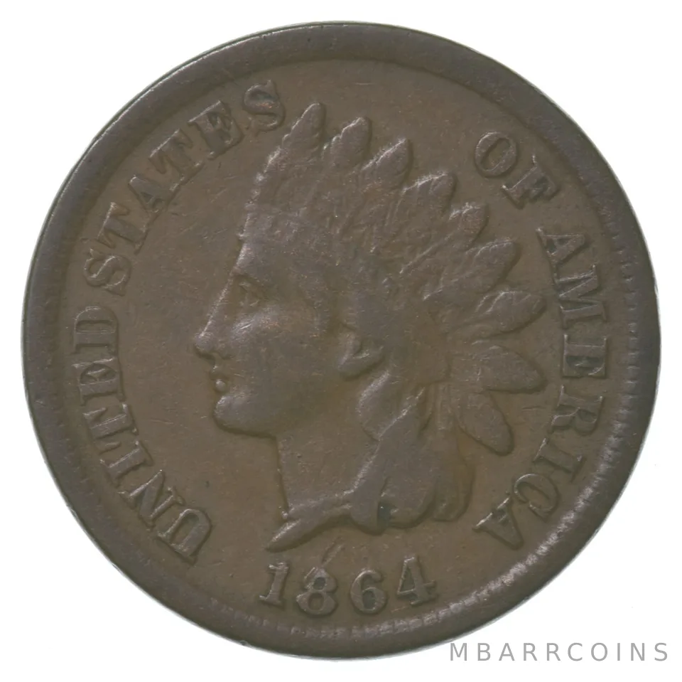 1864-L Indian Head Cent *6313
