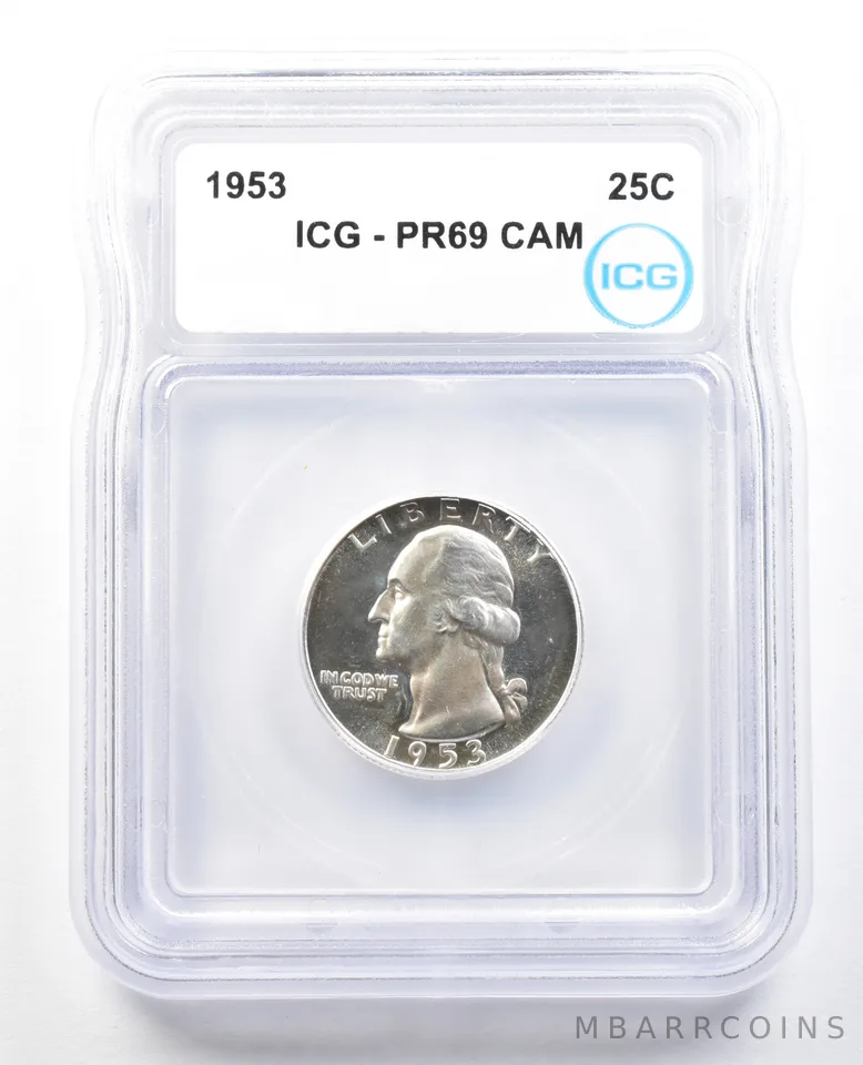 1953 Washington Quarter PR69 CAM ICG *0729