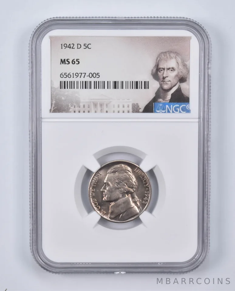 1942-D Jefferson Nickel MS65 NGC Special Lbl