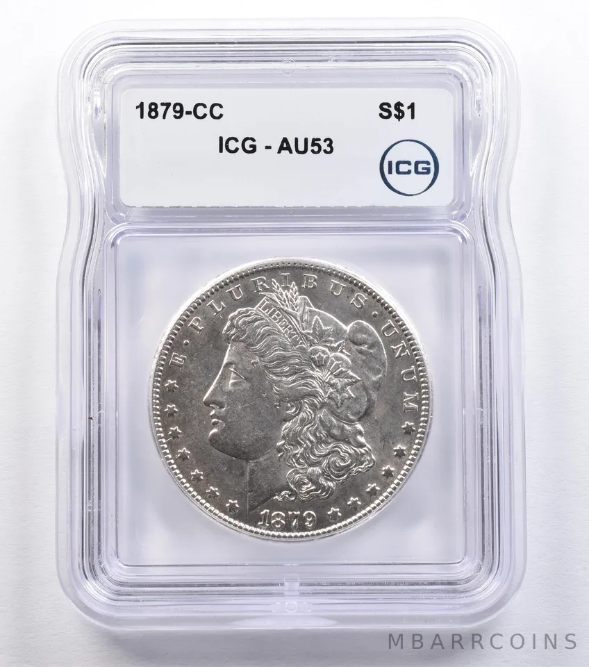 1879-CC Morgan Silver Dollar AU53 ICG *2208