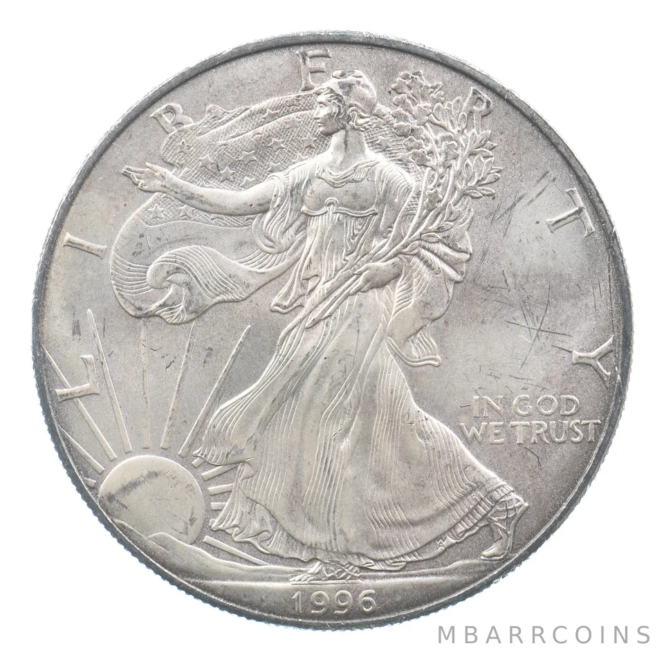 Rarest 1996 American Silver Eagle - Key Date - Rare LOW MINTAGE *703
