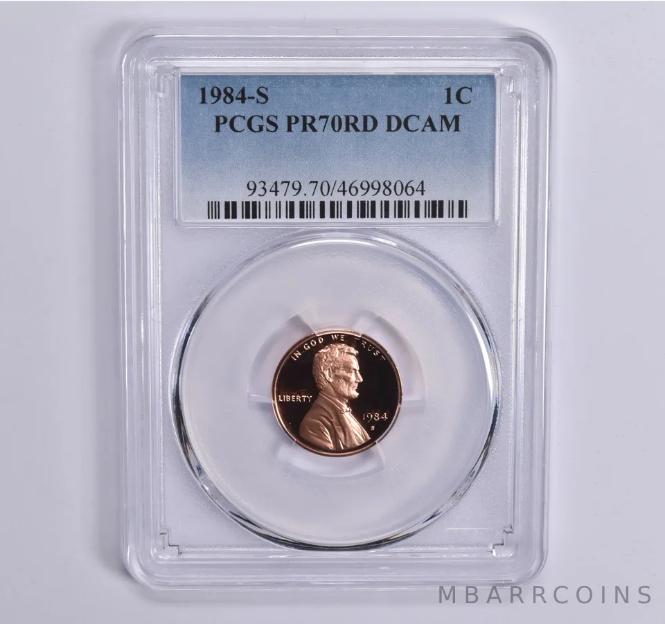 1984-S Lincoln Memorial Cent PR70 RD PCGS Blue Lbl
