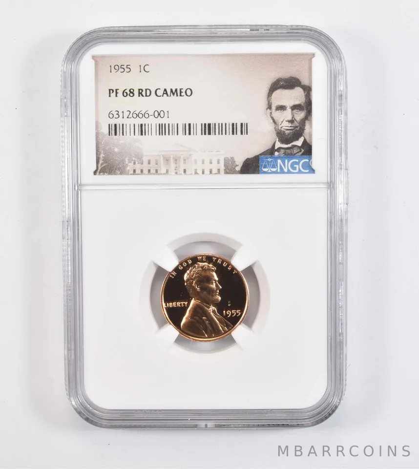 PF68 RD CAM 1955 Lincoln Wheat Cent - Graded NGC a7699