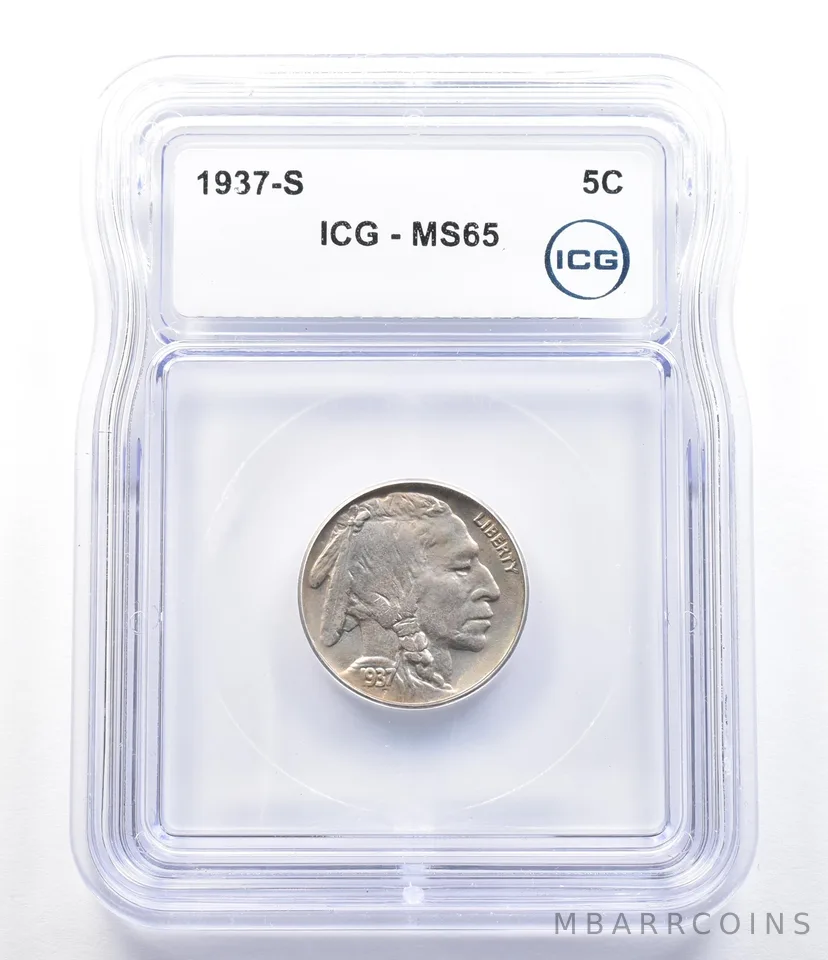 1937-S Indian Head Buffalo Nickel MS65 ICG *6950