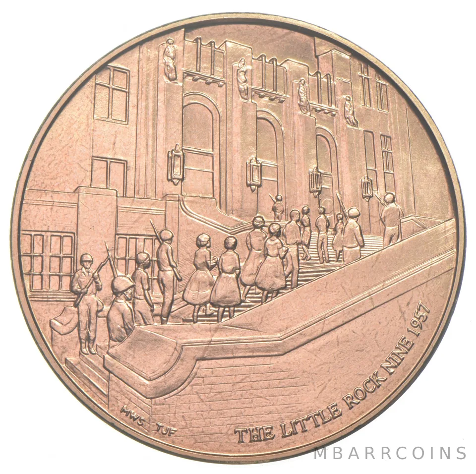 Little Rock Nine Desegregation Commemorative Bronze Medal US Mint 38.1mm