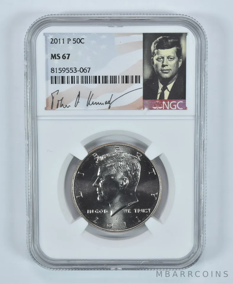 2011-P Kennedy Half Dollar MS67 NGC Special Label