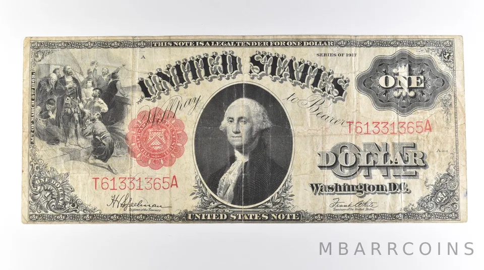 1917 $1 Legal Tender Large Note Red Seal FR#39 *0600