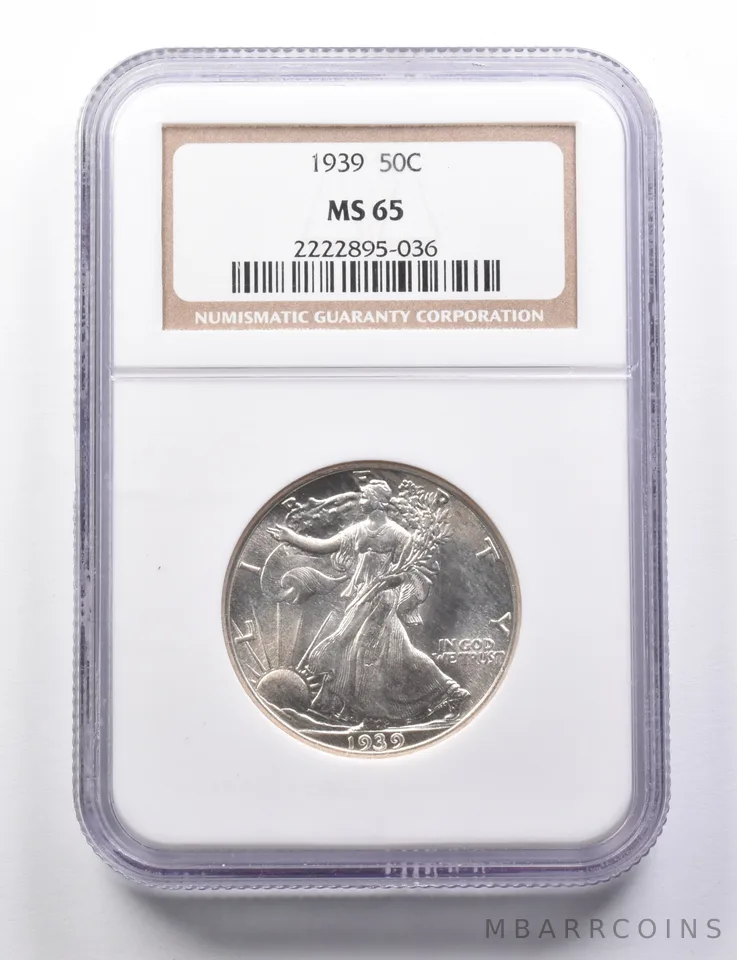 MS65 1939 Walking Liberty Half Dollar NGC a5795