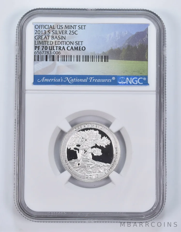 2013-S Silver PF70 ANT Great Basin Quarter Limited Edition NGC