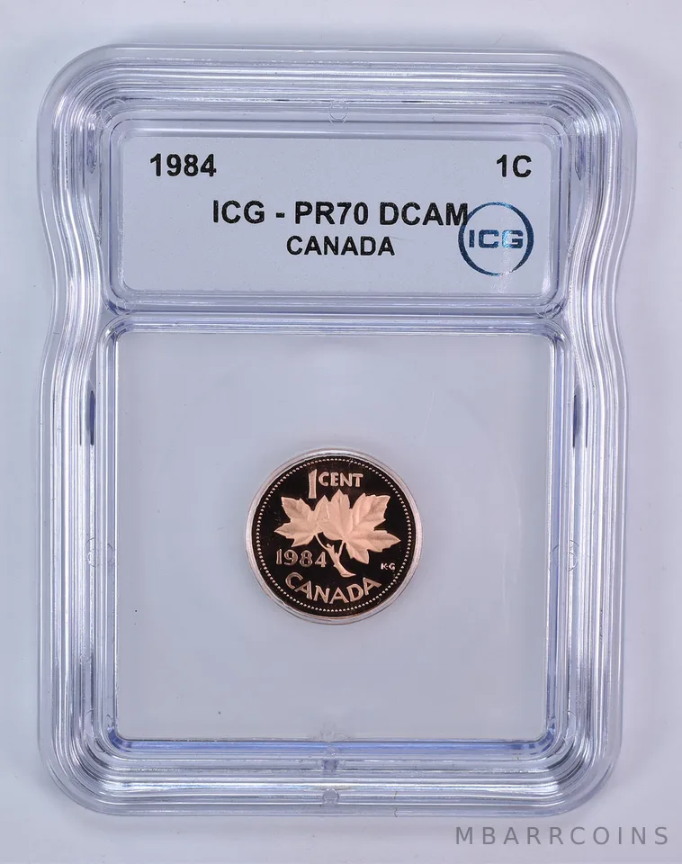 1984 Canada 1 Cent PR70 DCAM ICG