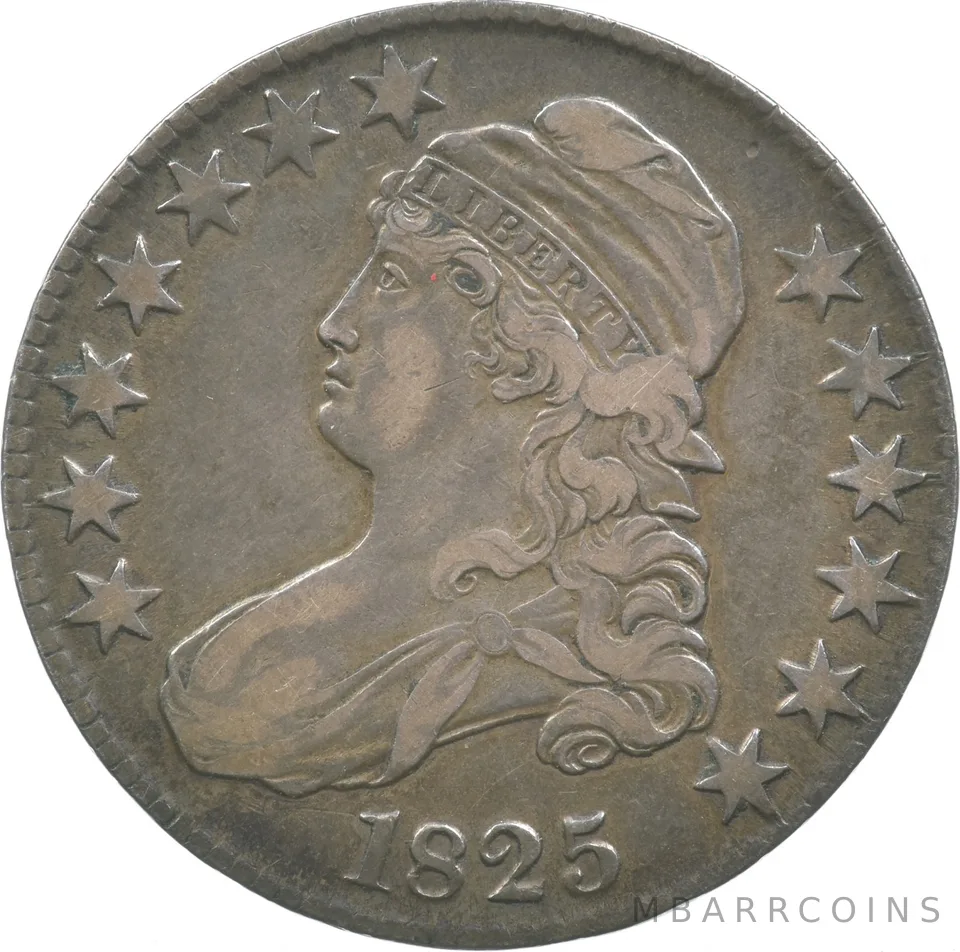 1825 Capped Bust Half Dollar 113 *3493