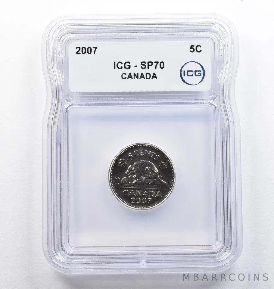 2007 Canada 5 Cents SP70 ICG *9393