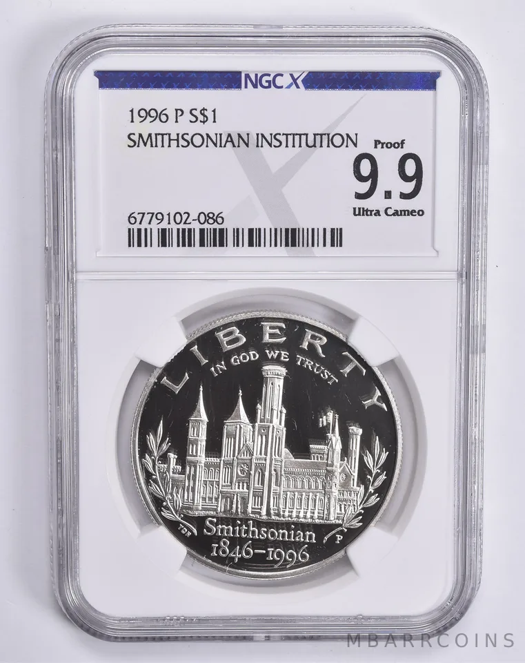 1996-P Smithsonian Commemorative Dollar Proof 9.9 UCam NGC X NGCX